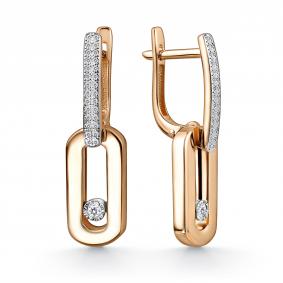 Золотые серьги GRIGORIEV Г02-11-51089-31-00-1 с бриллиантом Г02-11-51089-31-00-1 фото