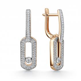 Золотые серьги GRIGORIEV Г02-11-51090-31-00-1 с бриллиантом Г02-11-51090-31-00-1 фото