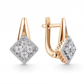 Золотые серьги GRIGORIEV Г02-11-51110-31-00 с бриллиантом Г02-11-51110-31-00 фото