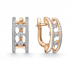 Золотые серьги GRIGORIEV Г02-11-51114-31-00 с бриллиантом Г02-11-51114-31-00 фото