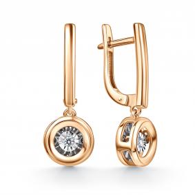 Золотые серьги GRIGORIEV Г02-11-51127-11-00-1 с бриллиантом Г02-11-51127-11-00-1 фото