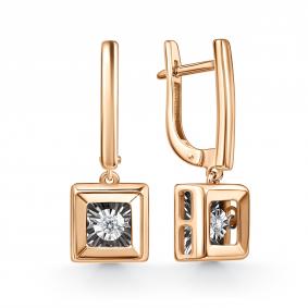 Золотые серьги GRIGORIEV Г02-11-51128-11-00-1 с бриллиантом Г02-11-51128-11-00-1 фото