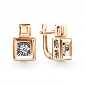 Золотые серьги GRIGORIEV Г02-11-51128-11-00 с бриллиантом Г02-11-51128-11-00 фото