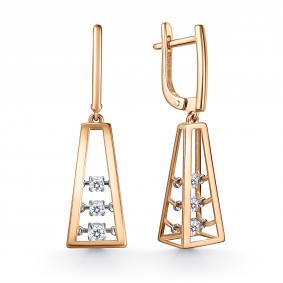 Золотые серьги GRIGORIEV Г02-11-51158-41-00-1 с фианитом Г02-11-51158-41-00-1 фото