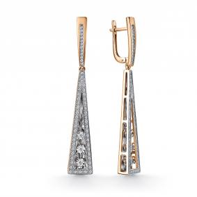 Золотые серьги GRIGORIEV Г02-11-51168-31-00-1 с бриллиантом Г02-11-51168-31-00-1 фото