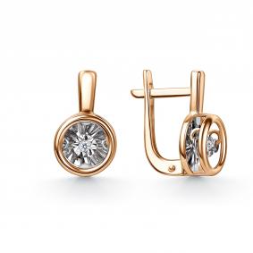 Золотые серьги GRIGORIEV Г02-11-51201-11-00 с бриллиантом Г02-11-51201-11-00 фото