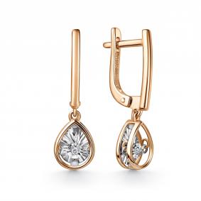 Золотые серьги GRIGORIEV Г02-11-51202-11-00-1 с бриллиантом Г02-11-51202-11-00-1 фото