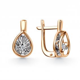 Золотые серьги GRIGORIEV Г02-11-51202-11-00 с бриллиантом Г02-11-51202-11-00 фото