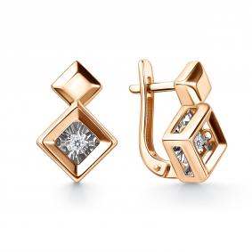 Золотые серьги GRIGORIEV Г02-11-51207-11-00 с бриллиантом Г02-11-51207-11-00 фото