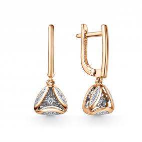 Золотые серьги GRIGORIEV Г02-11-51210-31-00-1 с бриллиантом Г02-11-51210-31-00-1 фото