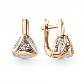 Золотые серьги GRIGORIEV Г02-11-51210-31-00 с бриллиантом Г02-11-51210-31-00 фото