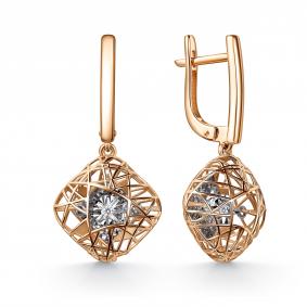 Золотые серьги GRIGORIEV Г02-11-51220-11-00-1 с бриллиантом Г02-11-51220-11-00-1 фото