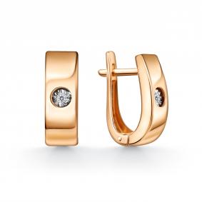 Золотые серьги GRIGORIEV с танцующим бриллиантом Г02-11-51230-11-00 Г02-11-51230-11-00 фото