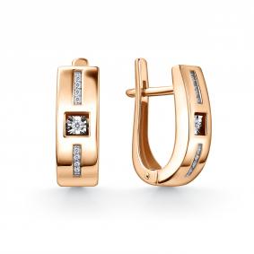 Золотые серьги GRIGORIEV Г02-11-51240-31-00 с бриллиантом Г02-11-51240-31-00 фото