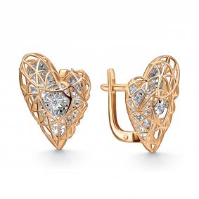 Золотые серьги GRIGORIEV Г02-11-51251-11-00 с бриллиантом Г02-11-51251-11-00 фото