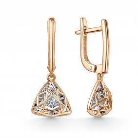 Золотые серьги GRIGORIEV Г02-11-51254-11-00-1 с бриллиантом Г02-11-51254-11-00-1 фото