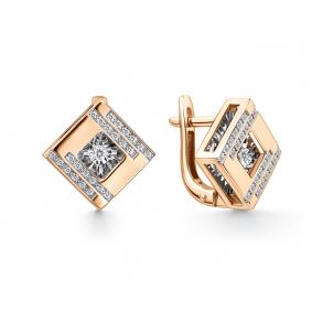 Золотые серьги GRIGORIEV Г02-11-51284-31-00 с бриллиантом Г02-11-51284-31-00 фото