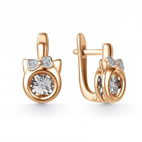 Золотые серьги GRIGORIEV с танцующим бриллиантом Г02-11-51331-21-00 Г02-11-51331-21-00 фото