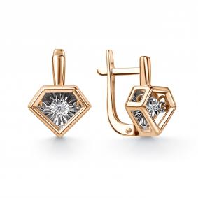 Золотые серьги GRIGORIEV Г02-11-51350-11-00 с бриллиантом Г02-11-51350-11-00 фото