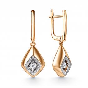 Золотые серьги GRIGORIEV с танцующим бриллиантом Г02-11-51371-31-00-1 Г02-11-51371-31-00-1 фото