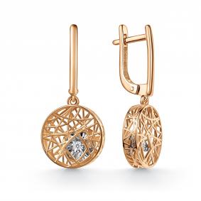 Золотые серьги GRIGORIEV с танцующим бриллиантом Г02-11-51382-11-00-1 Г02-11-51382-11-00-1 фото