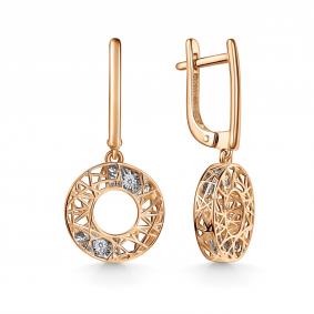 Золотые серьги GRIGORIEV с танцующим бриллиантом Г02-11-51383-11-00-1 Г02-11-51383-11-00-1 фото