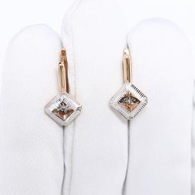 Золотые серьги GRIGORIEV с танцующим бриллиантом Г02-11-51430-11-00 Г02-11-51430-11-00 фото