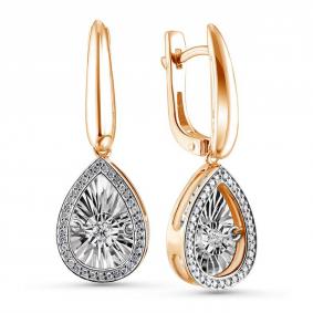 Золотые серьги GRIGORIEV Г02-11-5497-31-00 с бриллиантом Г02-11-5497-31-00 фото