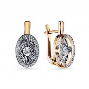 Золотые серьги GRIGORIEV Г02-11-5498-31-00-1 с бриллиантом Г02-11-5498-31-00-1 фото