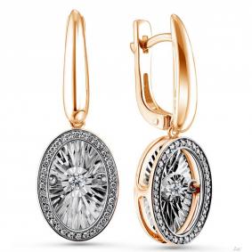 Золотые серьги GRIGORIEV Г02-11-5498-31-00 с бриллиантом Г02-11-5498-31-00 фото