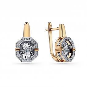 Золотые серьги GRIGORIEV Г02-11-5630-31-00 с бриллиантом Г02-11-5630-31-00 фото