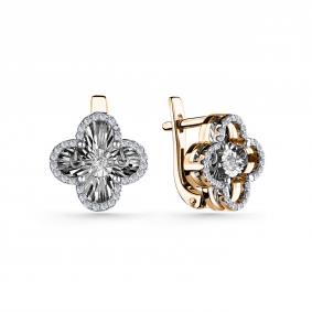 Золотые серьги GRIGORIEV Г02-11-5675-11-00-1 с бриллиантом Г02-11-5675-11-00-1 фото