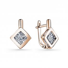 Золотые серьги GRIGORIEV Г02-11-5737-11-00-1 с бриллиантом Г02-11-5737-11-00-1 фото