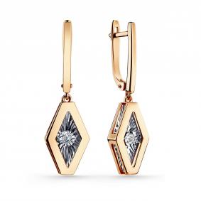 Золотые серьги GRIGORIEV Г02-11-5746-11-00 с бриллиантом Г02-11-5746-11-00 фото