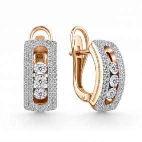 Золотые серьги GRIGORIEV Г02-11-5824-31-00-1 с бриллиантом Г02-11-5824-31-00-1 фото