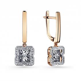 Золотые серьги GRIGORIEV Г02-11-5889-31-00-1 с бриллиантом Г02-11-5889-31-00-1 фото