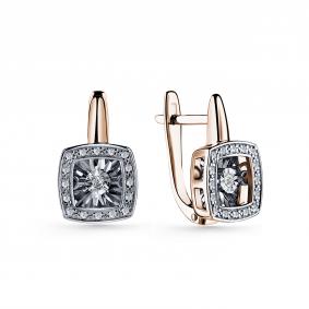 Золотые серьги GRIGORIEV Г02-11-5894-31-00 с бриллиантом Г02-11-5894-31-00 фото