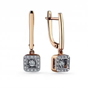 Золотые серьги GRIGORIEV Г02-11-5903-31-00-1 с бриллиантом Г02-11-5903-31-00-1 фото