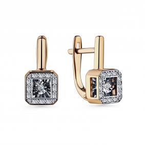 Золотые серьги GRIGORIEV Г02-11-5903-31-00 с бриллиантом Г02-11-5903-31-00 фото