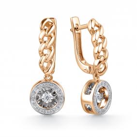 Золотые серьги GRIGORIEV Г02-11-5912-31-00-1 с бриллиантом Г02-11-5912-31-00-1 фото