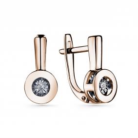 Золотые серьги GRIGORIEV Г02-11-5916-11-00 с бриллиантом Г02-11-5916-11-00 фото