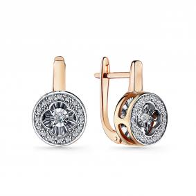 Золотые серьги GRIGORIEV Г02-11-5923-31-00 с бриллиантом Г02-11-5923-31-00 фото