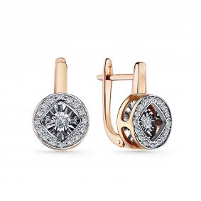 Золотые серьги GRIGORIEV Г02-11-5924-31-00 с бриллиантом Г02-11-5924-31-00 фото