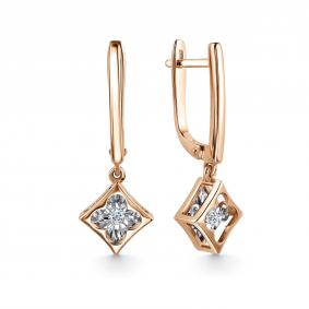 Золотые серьги GRIGORIEV Г02-11-5957-11-00-1 с бриллиантом Г02-11-5957-11-00-1 фото