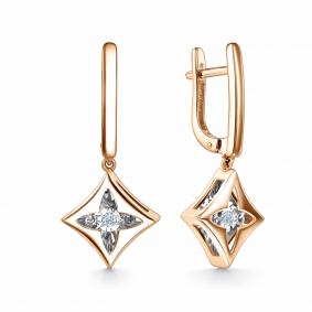 Золотые серьги GRIGORIEV Г02-11-5958-11-00-1 с бриллиантом Г02-11-5958-11-00-1 фото