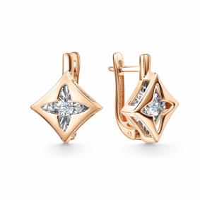 Золотые серьги GRIGORIEV Г02-11-5958-11-00 с бриллиантом Г02-11-5958-11-00 фото