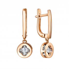 Золотые серьги GRIGORIEV Г02-11-5986-11-00-1 с бриллиантом Г02-11-5986-11-00-1 фото