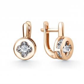 Золотые серьги GRIGORIEV Г02-11-5986-11-00 с бриллиантом Г02-11-5986-11-00 фото