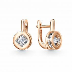 Золотые серьги GRIGORIEV Г02-11-5987-11-00 с бриллиантом Г02-11-5987-11-00 фото