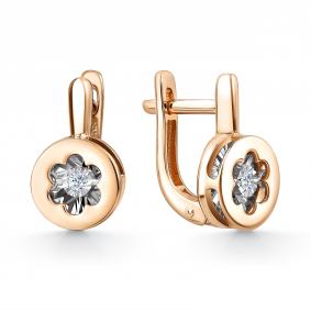 Золотые серьги GRIGORIEV Г02-11-5988-11-00 с бриллиантом Г02-11-5988-11-00 фото